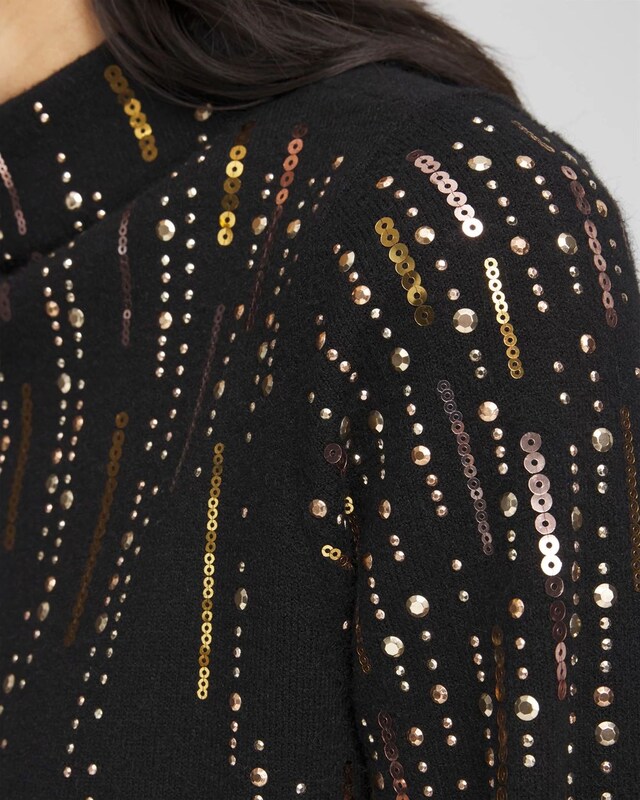 Ombre Sequin Pullover Sweater - image 4